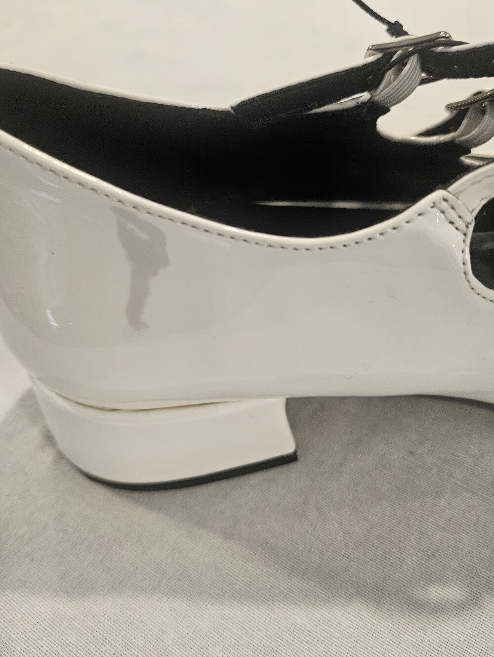 NWT Torrid Multistrap Micro Heel Mary Jane 8WW White/ Ivory - Picture 5 of 8